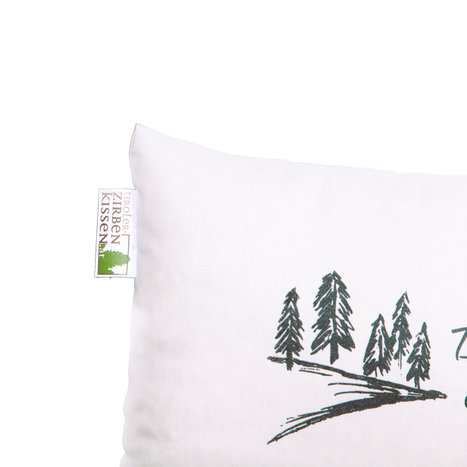 Tiroler Zirben-Entschleunigungskissen: "Abschlaten-Wohlfühlen", beige, 30x20cm