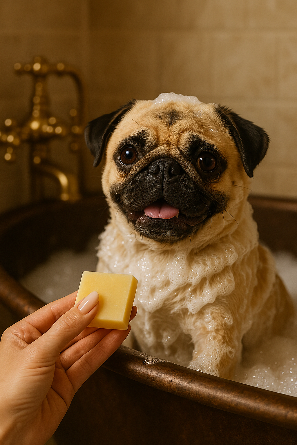 Handgefertigtes naturreine Bio Hundeseife Tierseife