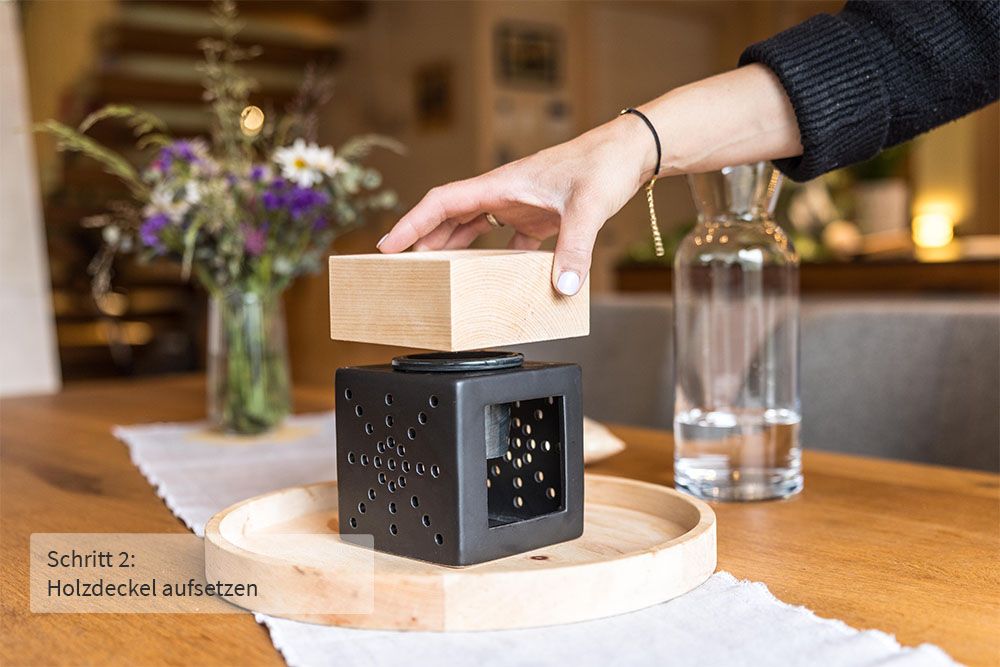 Tiroler Zirben Diffuser „Zirben Kraftwerk“  Raumduft & Lufterfrischer mit Zirbenholzspänen