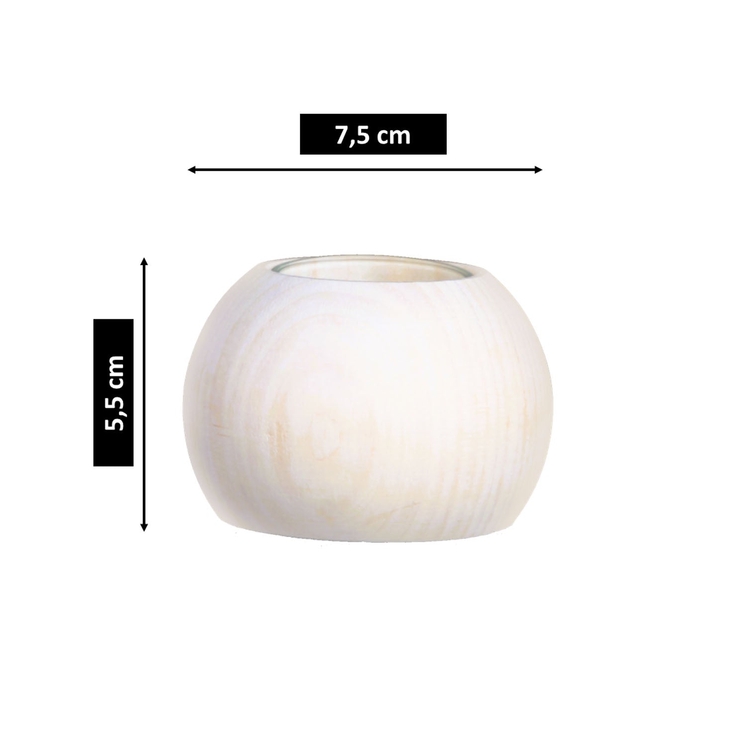 Tiroler Zirbenkissen Zirbenteelicht Natur, 7,5cm