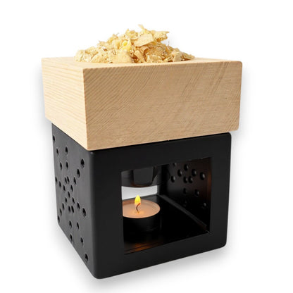 Tiroler Zirben Diffuser „Zirben Kraftwerk“  Raumduft & Lufterfrischer mit Zirbenholzspänen